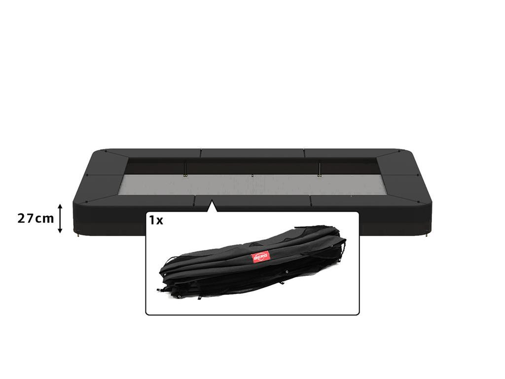 BERG Trampolin-Schutzrand Ultim Champion - InGround - 330 x 220 cm - Schwarz