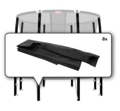 BERG Trampolin-Sicherheitsnetz - Sicherheitsnetz - Stangenabdeckungen - 8 Stück