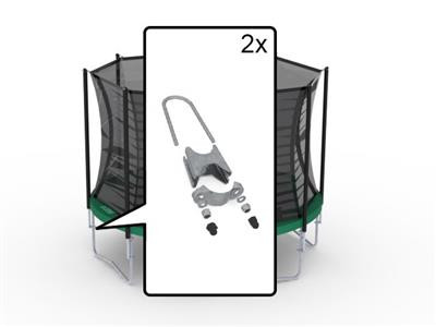BERG Trampolin-Sicherheitsnetz - Sicherheitsnetz Comfort - Befestigungssatz für 1 Stange