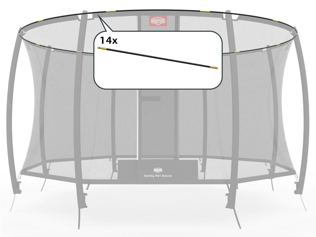 BERG Trampolin Sicherheitsnetz - Sicherheitsnetz Deluxe - Grand Champion - Hoop Set - 520 x 350 cm