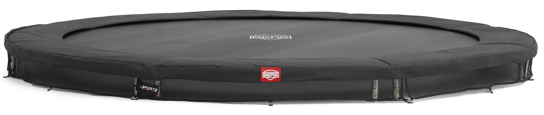 BERG Trampolin Favorit - InGround - rundes - 430 cm - Anthrazit Grau
