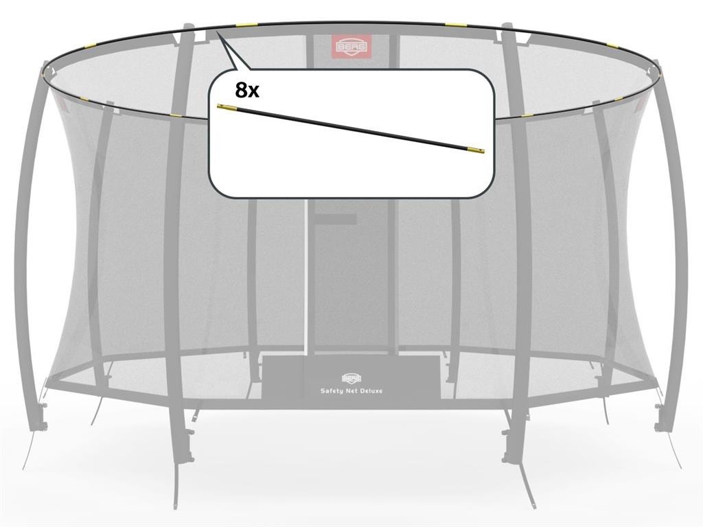 BERG Trampolin-Sicherheitsnetz - Sicherheitsnetz Deluxe - Reifensatz - 270 cm