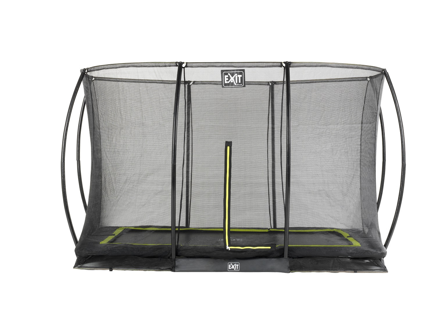 EXIT Silhouette Bodentrampolin 244x366cm mit Sicherheitsnetz - schwarz