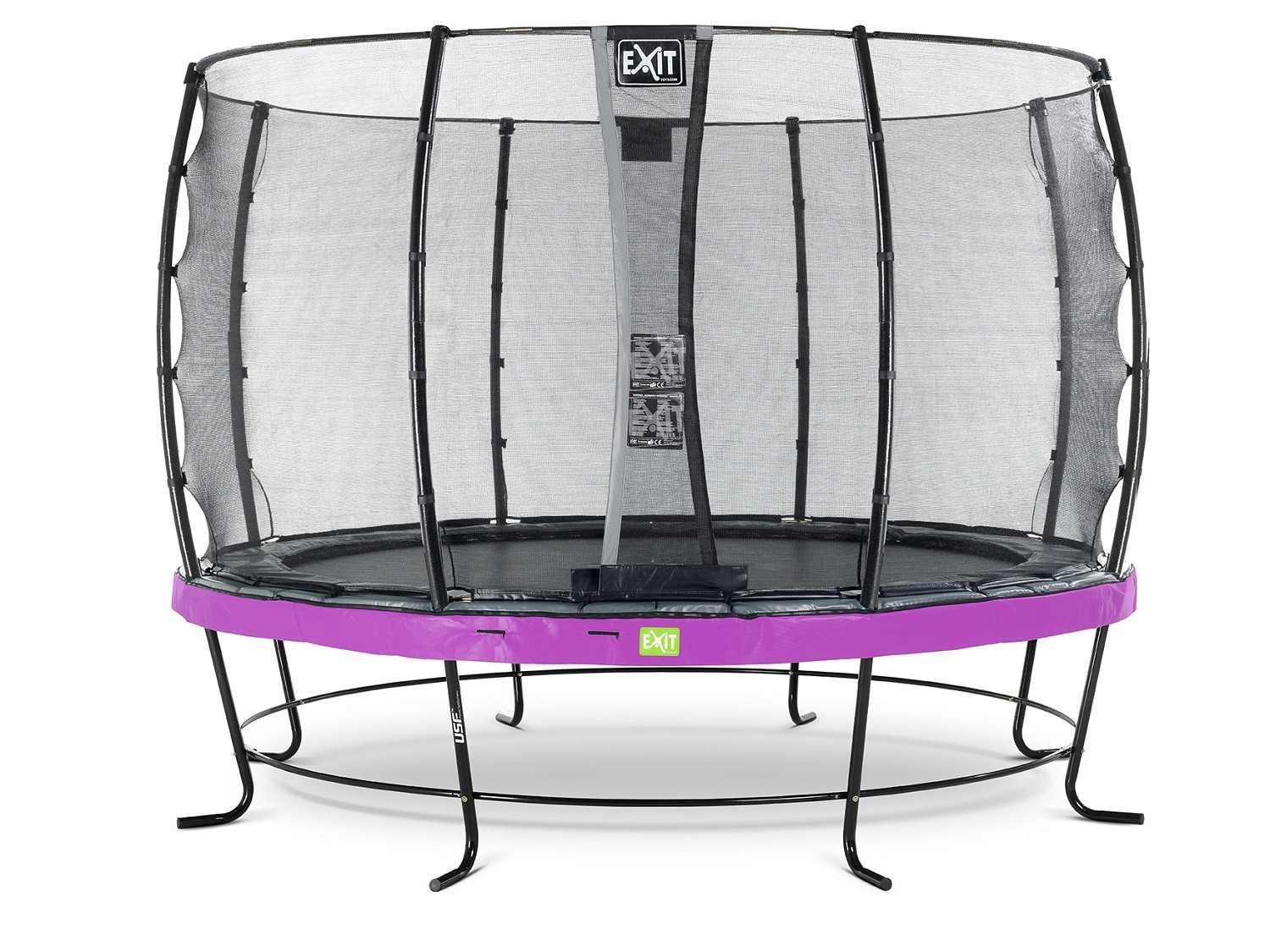 EXIT Elegant Trampolin 366 mit Sicherheitsnetz Economy - Lila