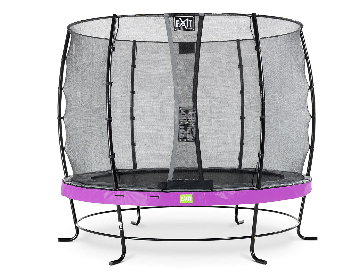 EXIT Elegantes Trampolin 251 mit Sicherheitsnetz Economy - Lila