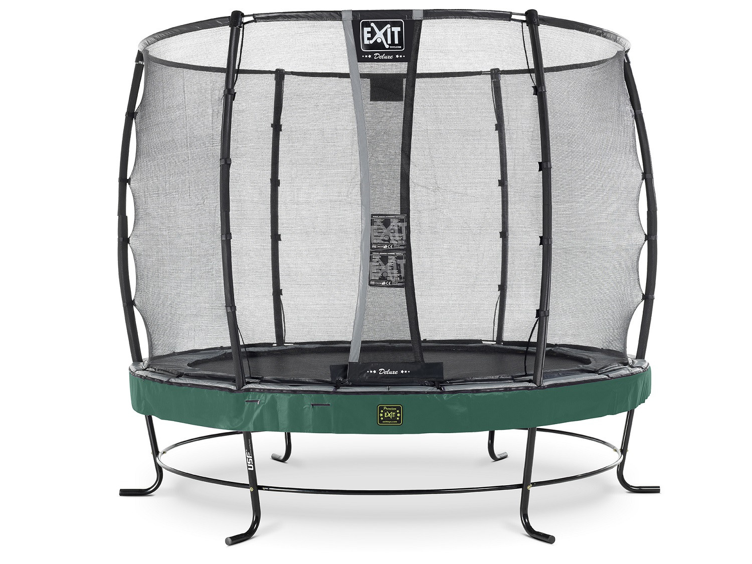 EXIT Elegant Premium Trampolin 305 mit Sicherheitsnetz Deluxe - Grün