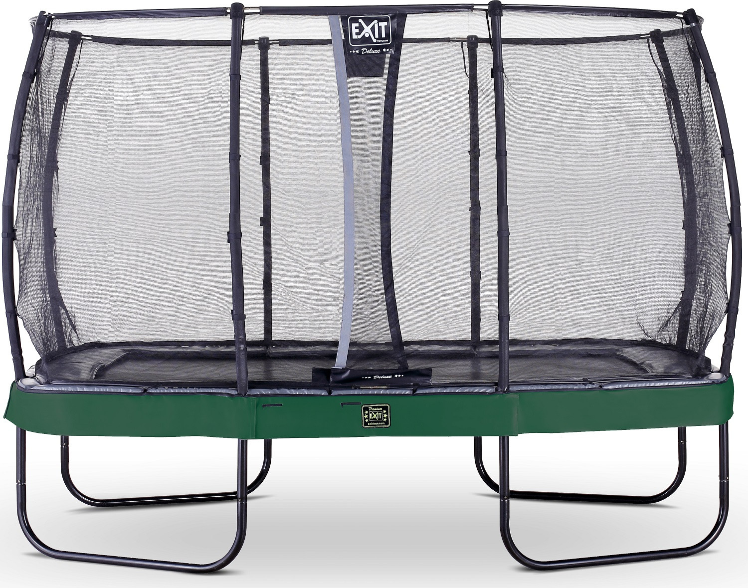 EXIT Elegant Premium Trampolin 366 x 214 mit Sicherheitsnetz Deluxe - Grün