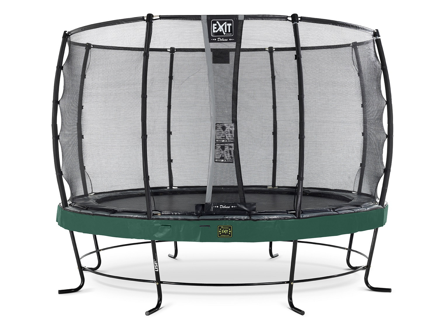 EXIT Elegant Premium Trampolin 427 mit Sicherheitsnetz Deluxe - Grün