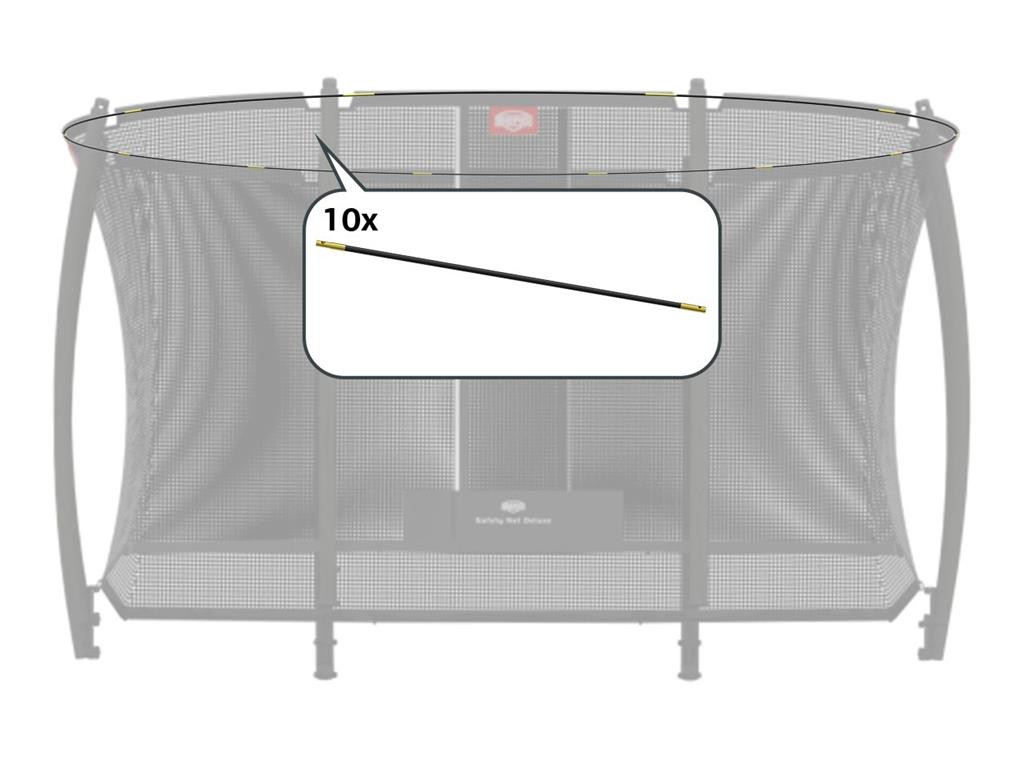 BERG Trampolin-Sicherheitsnetz - Sicherheitsnetz Deluxe - Reifensatz - 330 x 220 cm