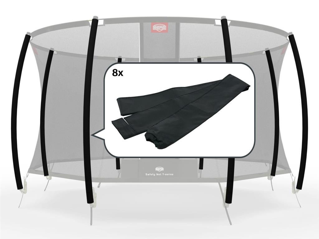BERG Trampolin-Sicherheitsnetz - Sicherheitsnetz T-Series - Stangenabdeckungen - 8 Stück