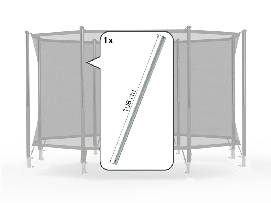 BERG Trampolin Sicherheitsnetz - Sicherheitsnetz Comfort - Oberer Pfosten 108 cm