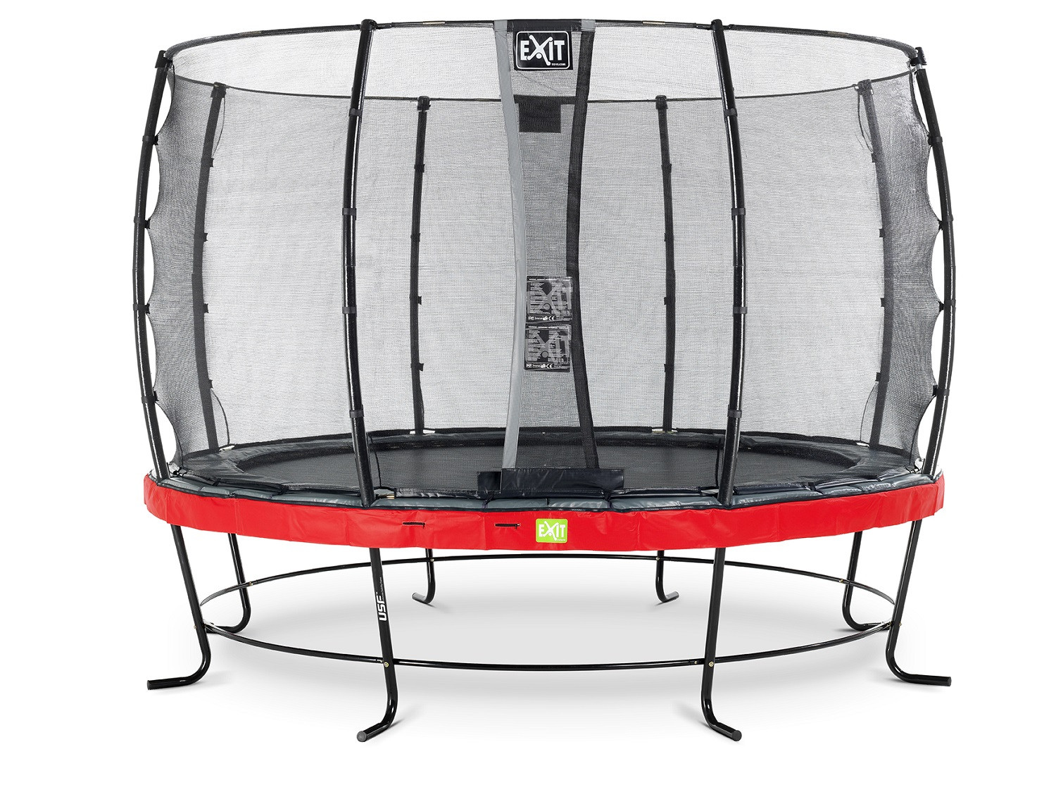 EXIT Elegant Trampolin 366 mit Sicherheitsnetz Economy - Rot