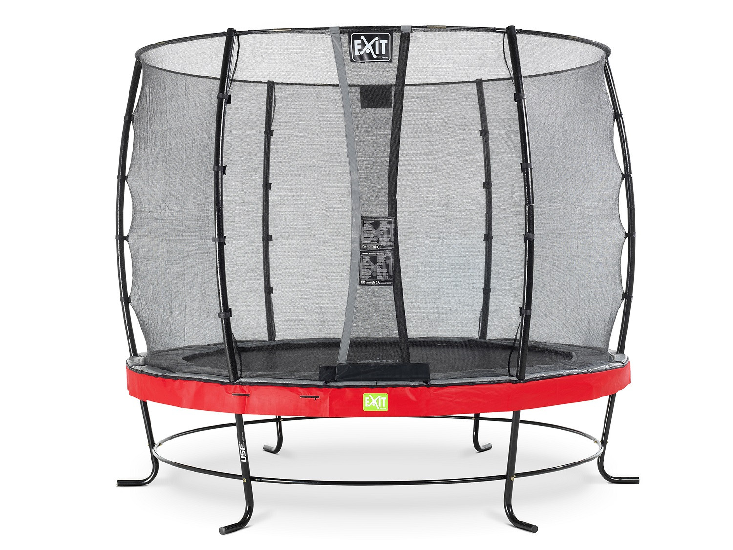 EXIT Elegant Trampolin 305 mit Sicherheitsnetz Economy - Rot
