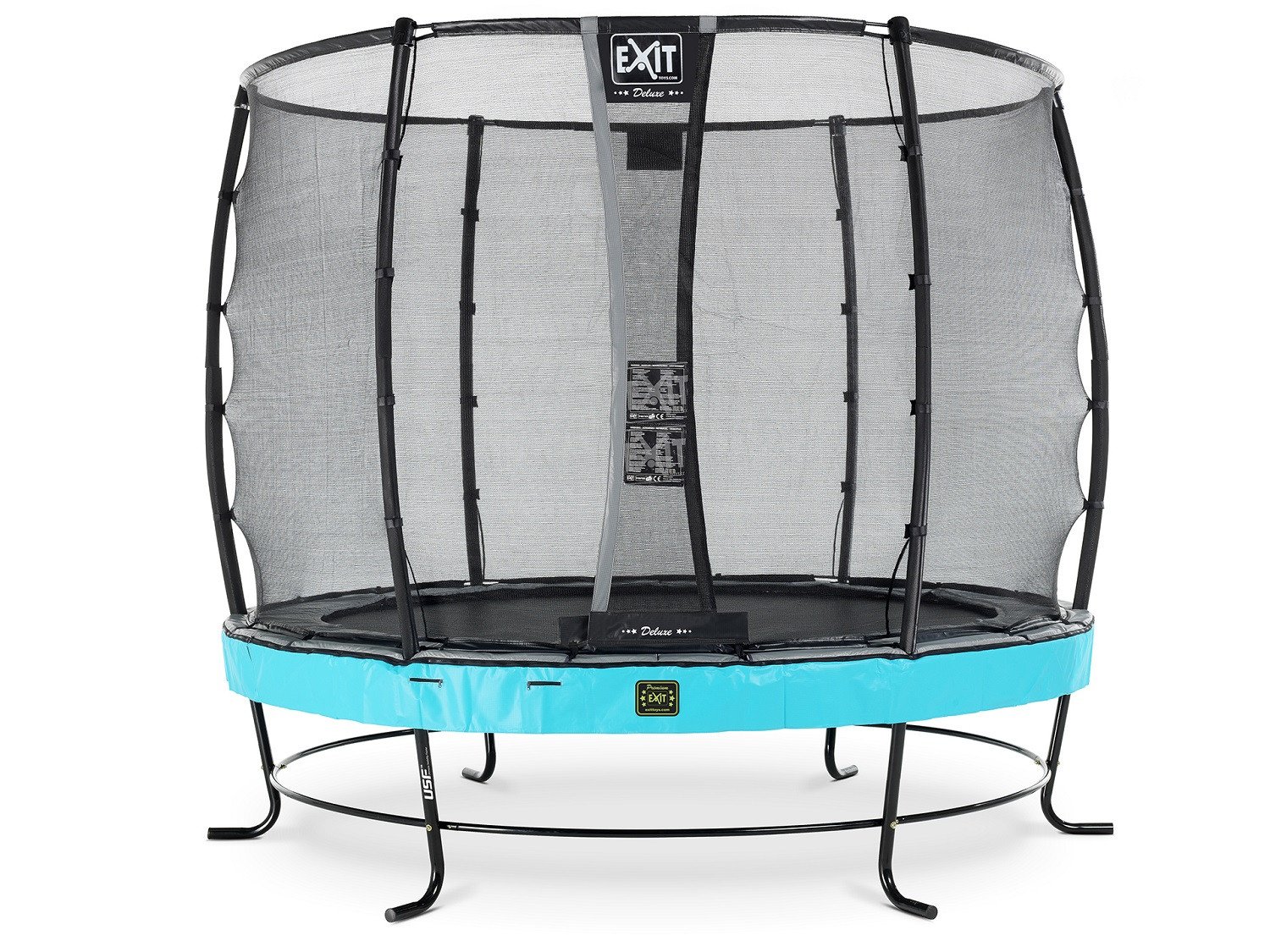 EXIT Elegant Premium Trampolin 251 mit Sicherheitsnetz Deluxe - Blau