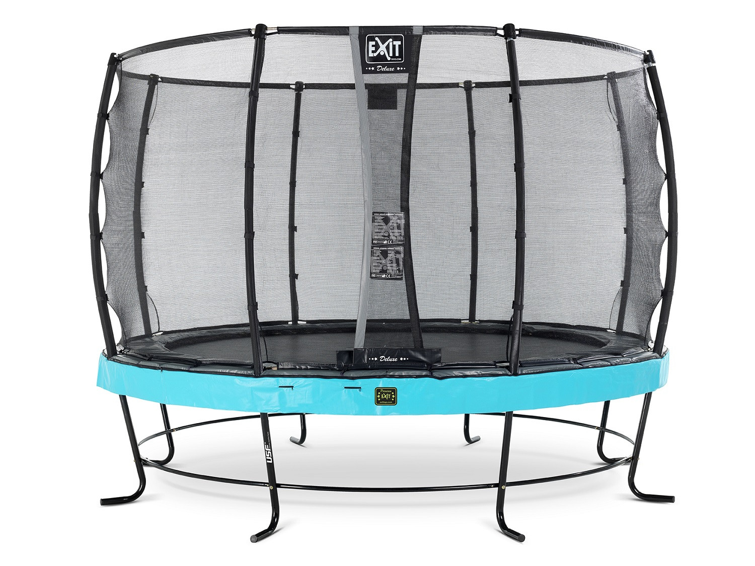 EXIT Elegant Premium Trampolin 427 mit Sicherheitsnetz Deluxe - Blau