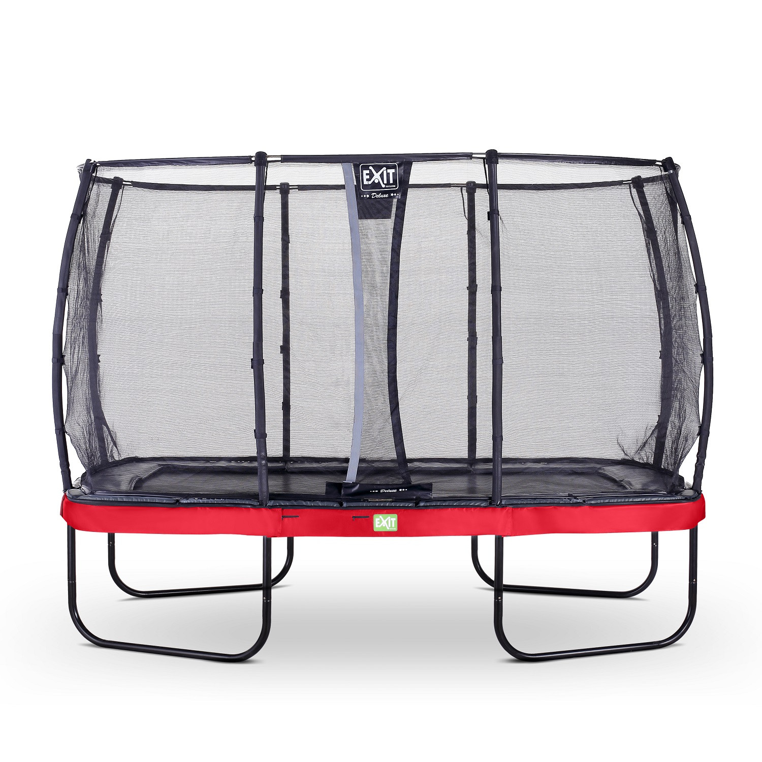 EXIT Elegant Premium Trampolin 427 x 244 mit Sicherheitsnetz Deluxe - Rot