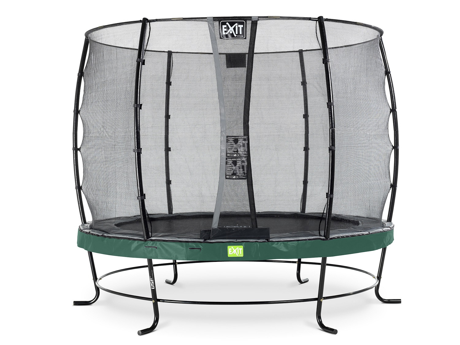 EXIT Elegantes Trampolin 305 mit Sicherheitsnetz Economy - Grün