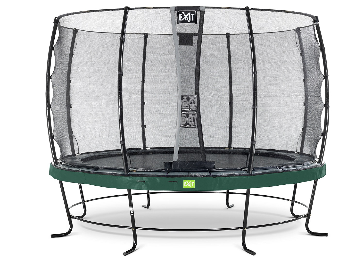 EXIT Elegantes Trampolin 427 mit Sicherheitsnetz Economy - Grün