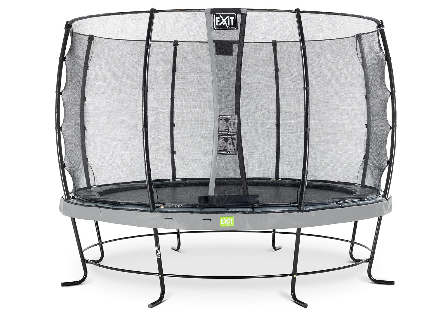 EXIT Elegantes Trampolin 427 mit Sicherheitsnetz Economy - Grau