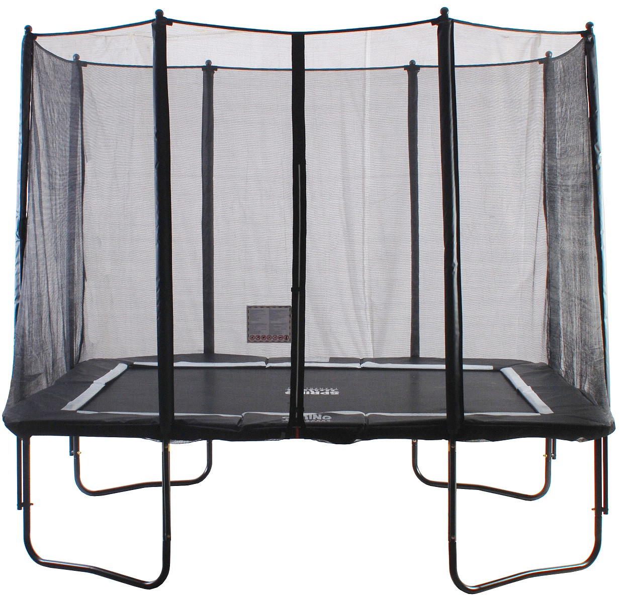 SPRING Trampolin mit Sicherheitsnetz 300 cm x 245 cm (8x10ft) - Schwarz