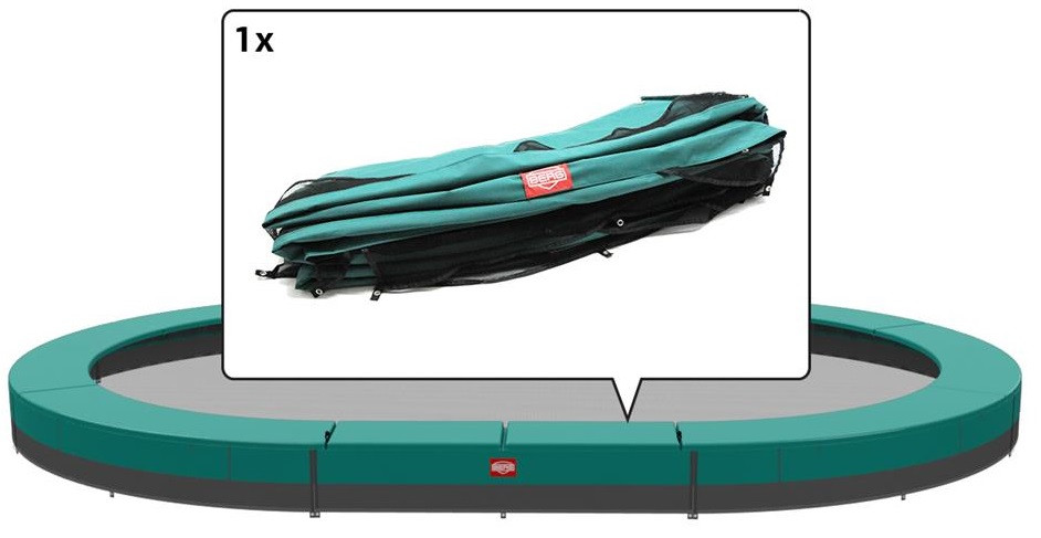 BERG Trampolin Sicherheitsring Grand Champion - InGround - 520 x 350 cm - Grün