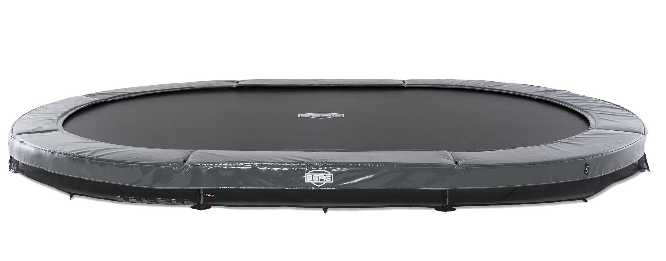 BERG Grand Elite Sports Trampolin InGround - 520 x 350 cm - Anthrazit Grau