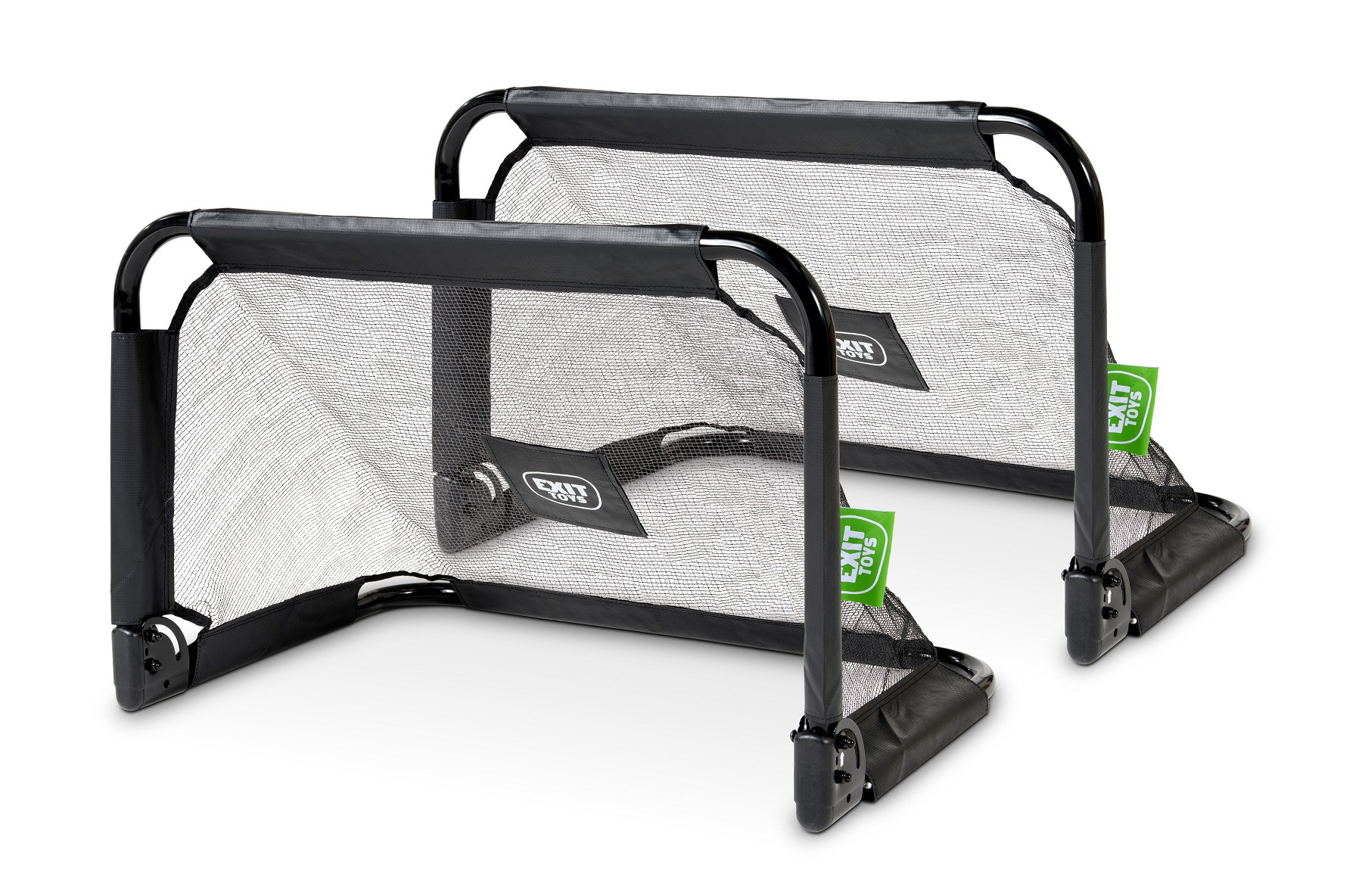 EXIT Pico stählernes Fußballtor 90x60cm (Set von 2) - schwarz