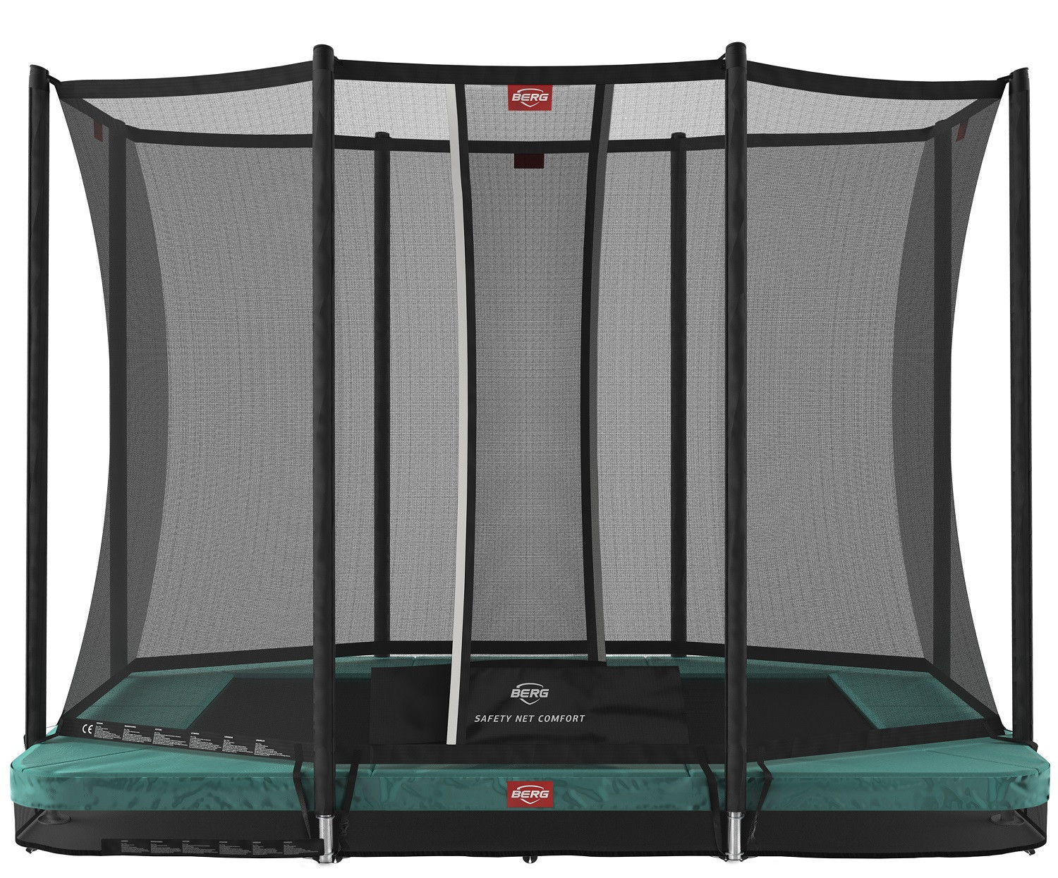 BERG Ultim Favorit trampolin InGround 280 cm Grün + Safety Net Comfort