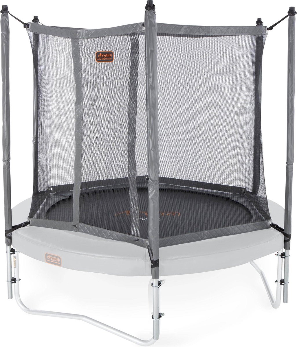 Avyna Trampolin Sicherheitsnetz mit Stangen - ø 245 cm (8ft) - Grau