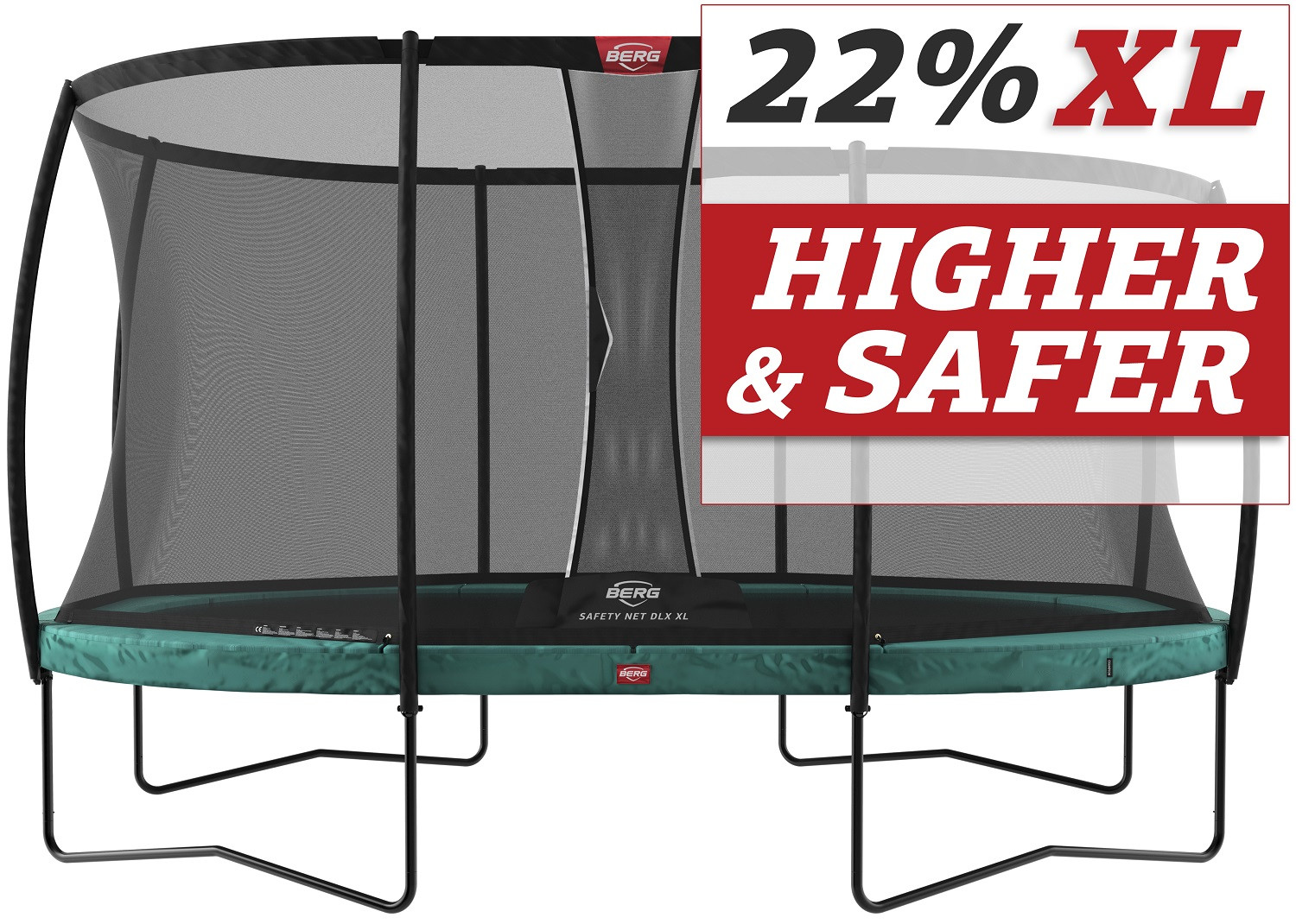 BERG Grand Champion trampolin Regular 520 cm Grün + Safety Net DLX XL