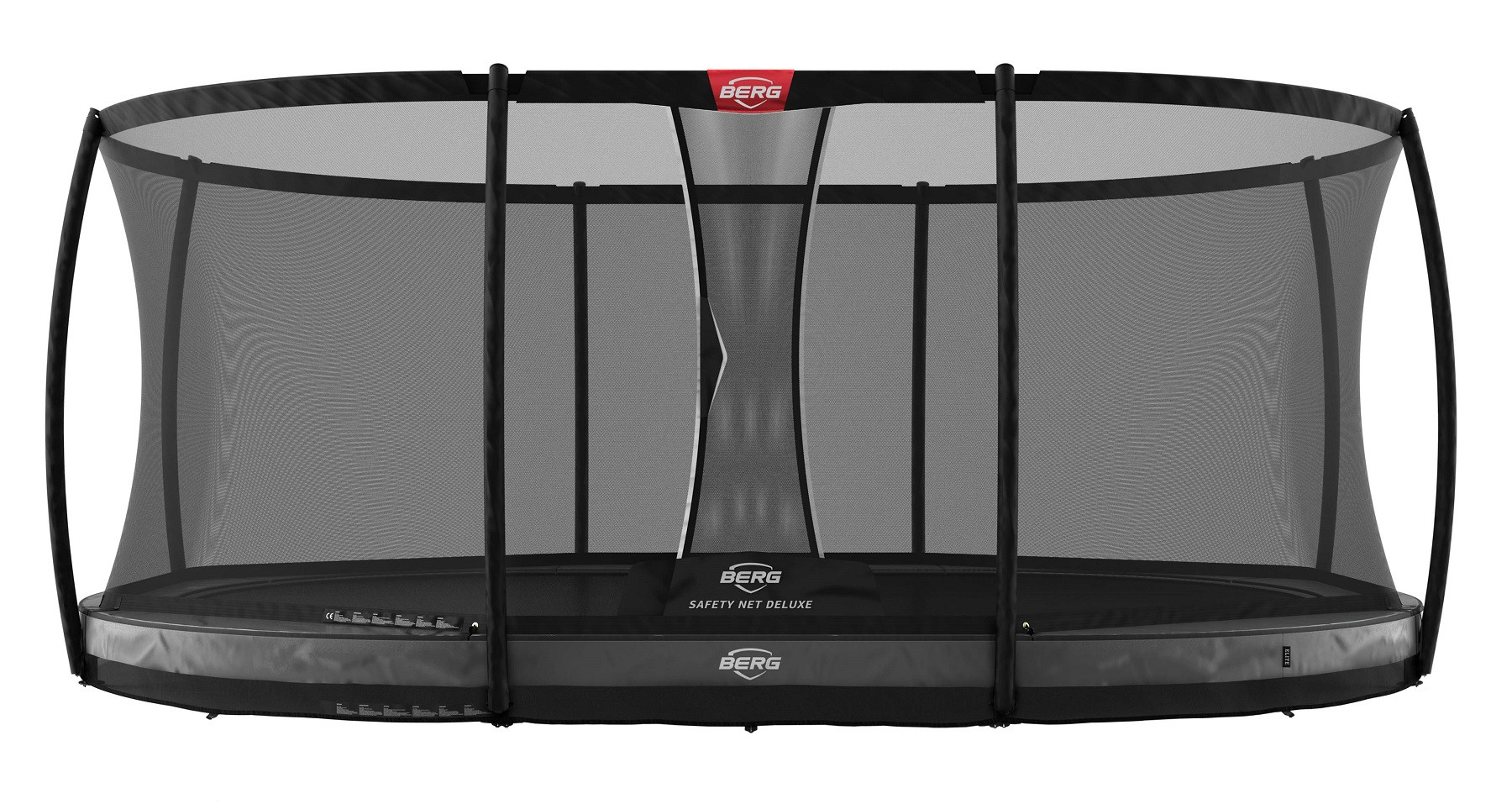BERG Grand Elite trampolin InGround 520 cm - Anthrazit Grau + Safety Net Deluxe