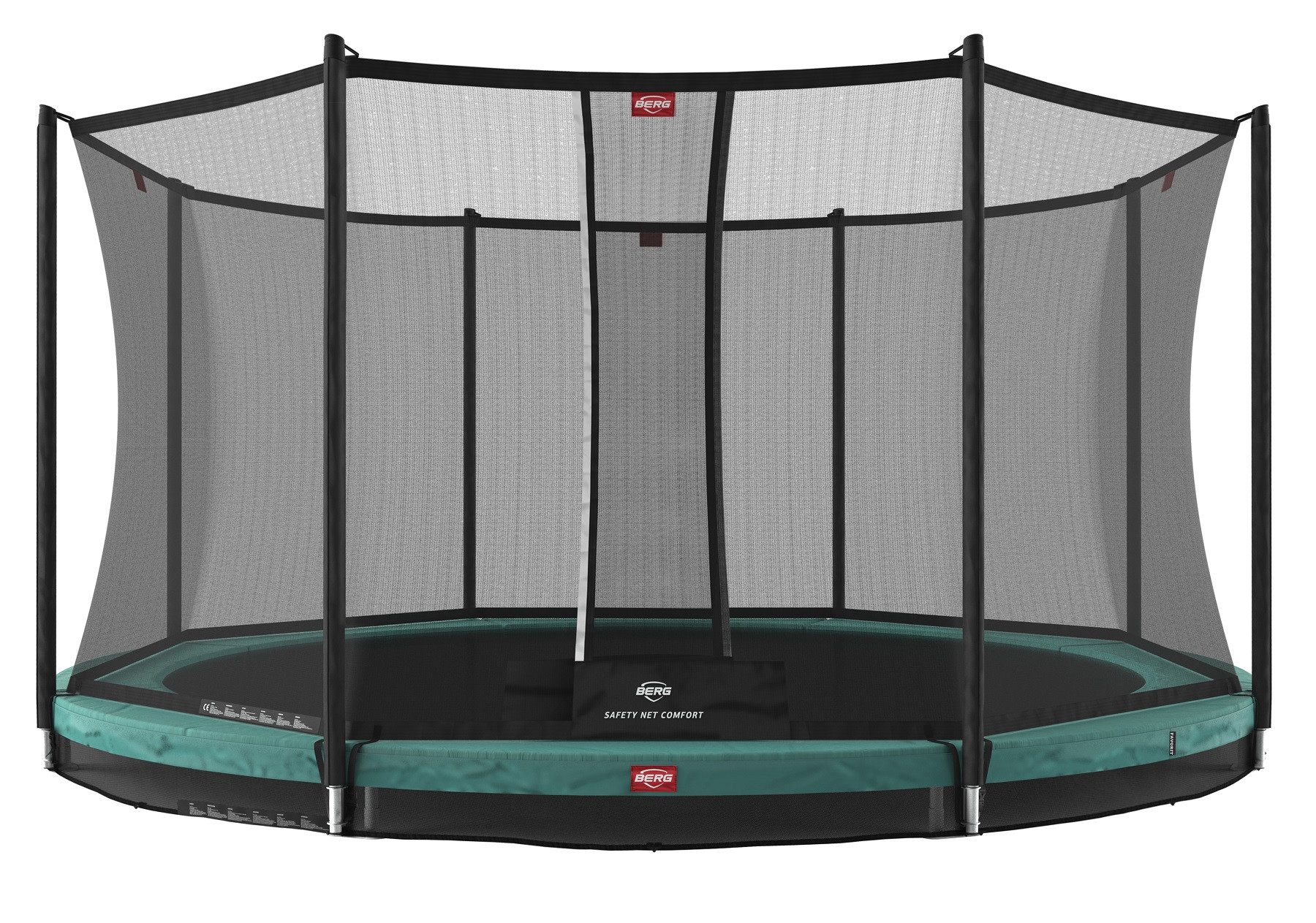 BERG Favorit trampolin InGround 380 cm Grün + Safety Net Comfort