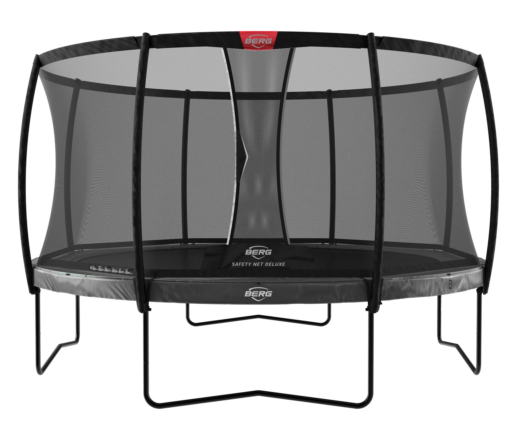 BERG Elite trampolin Regular 330 cm - Anthrazit Grau + Safety Net Deluxe