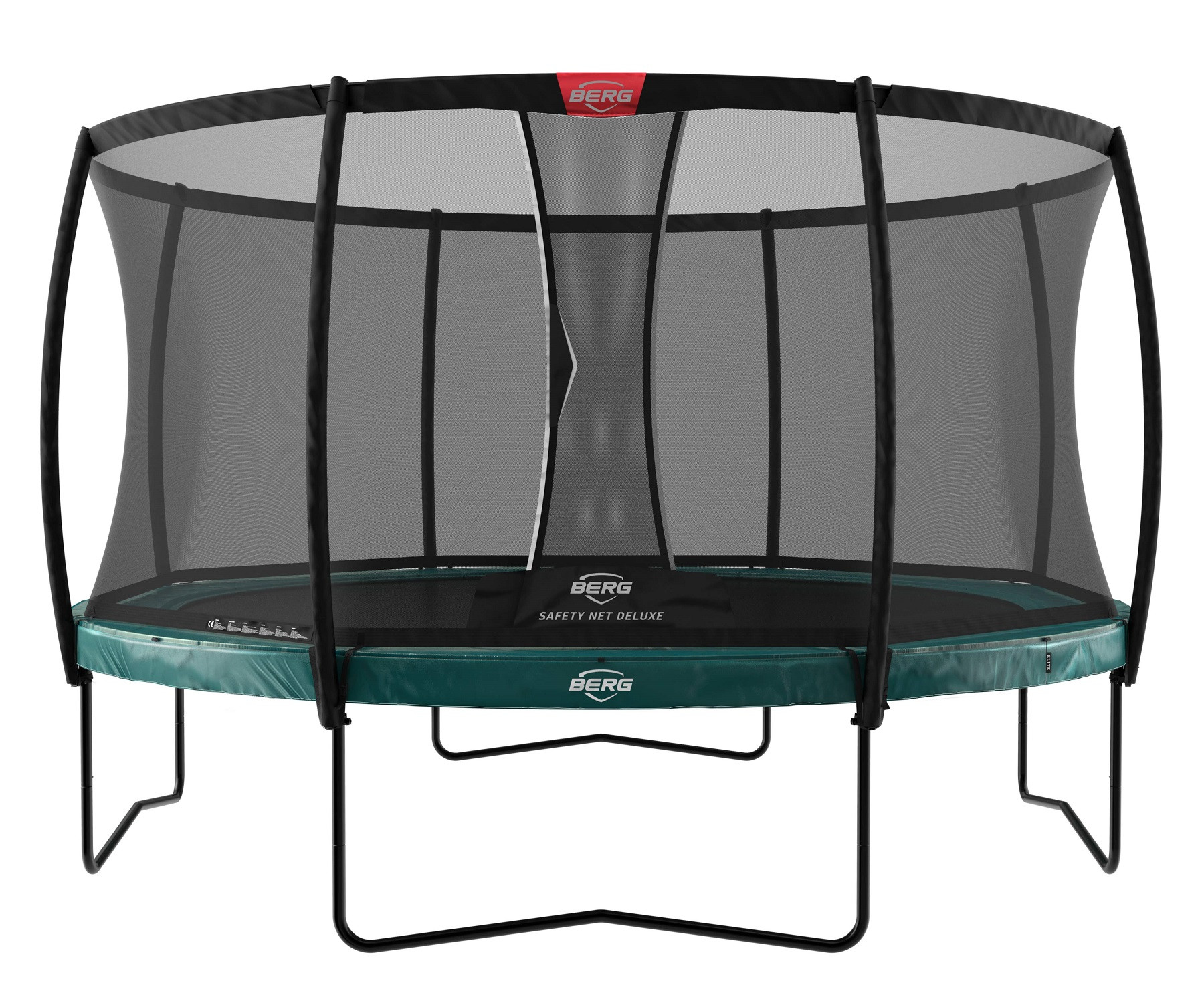 BERG Elite trampolin Regular 380 cm Grün + Safety Net Deluxe