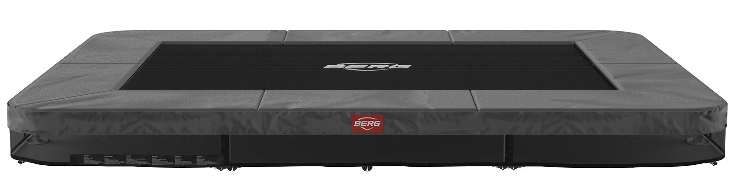 BERG Tramolin Ultim Favorit - InGround - 280 x 190 cm - Anthrazit Grau