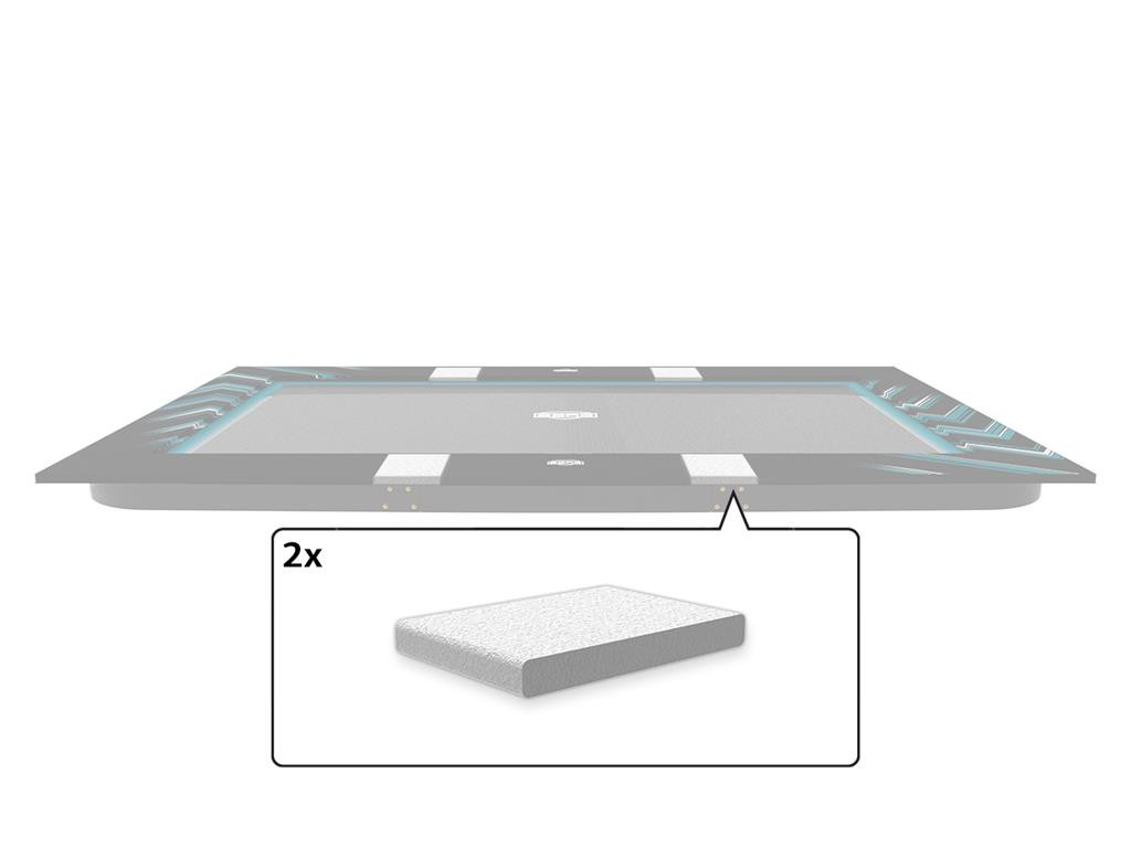 BERG Trampolin Sicherheitsring Teil - Ultim Elite - Kleines gerades Schaumstoffteil für Sicherheitsring (2x)