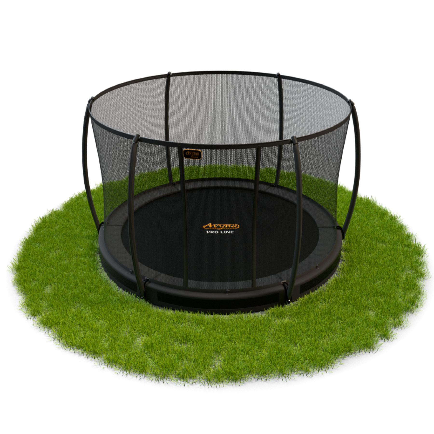 Avyna Pro-Line Boden-Trampolin mit Sicherheitsnetz 245cm (8ft) - Grau