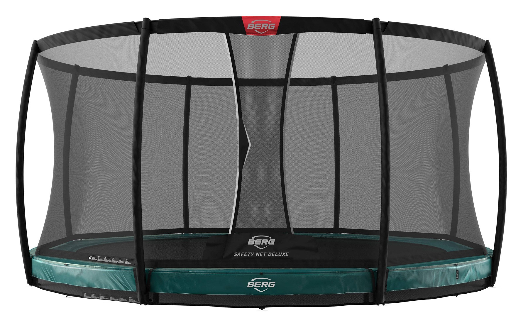 BERG Elite trampolin InGround 430 cm Grün + Safety Net Deluxe