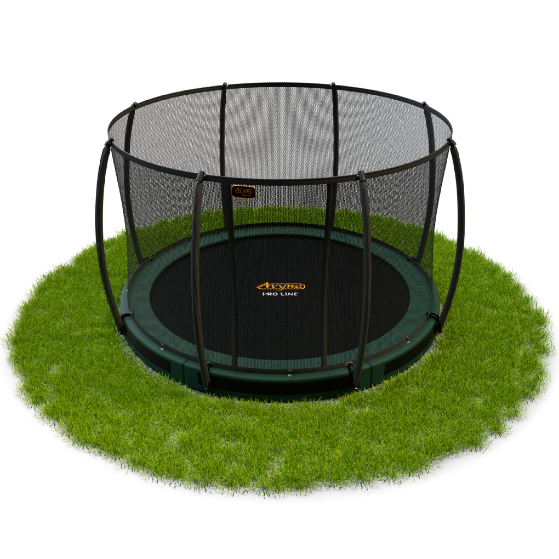 Avyna Pro-Line Boden-Trampolin mit Sicherheitsnetz 365cm (12ft) - Grün