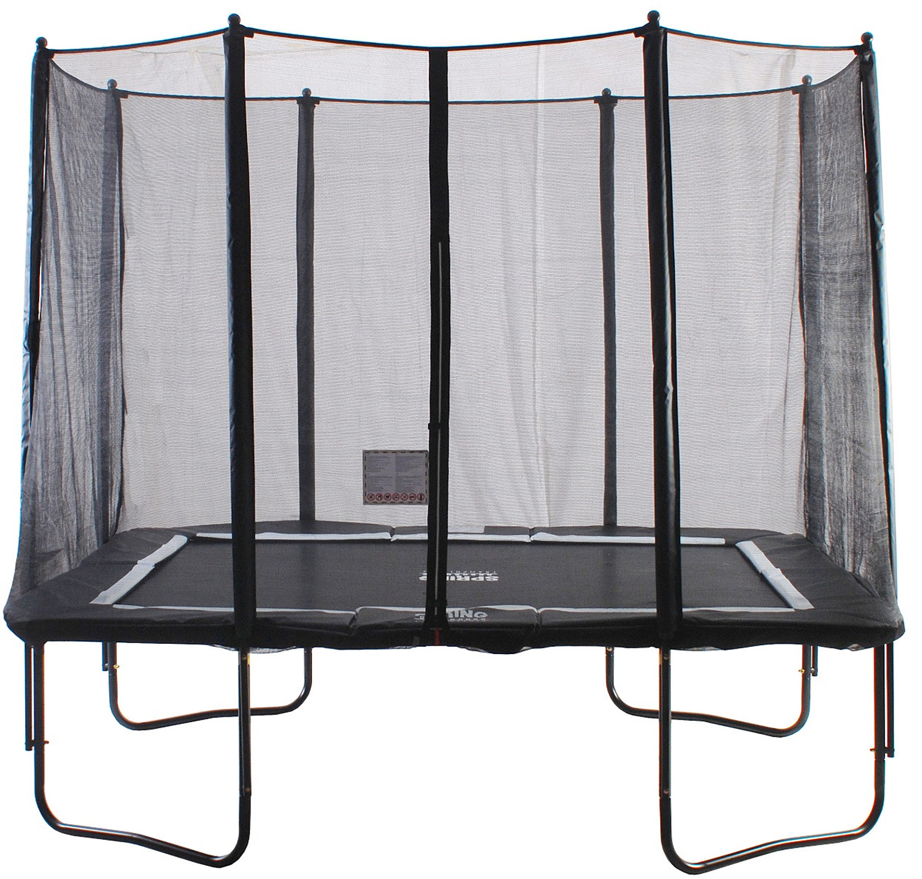 SPRING Trampolin mit Sicherheitsnetz 283 x 190 cm (9x6,5ft) - Schwarz