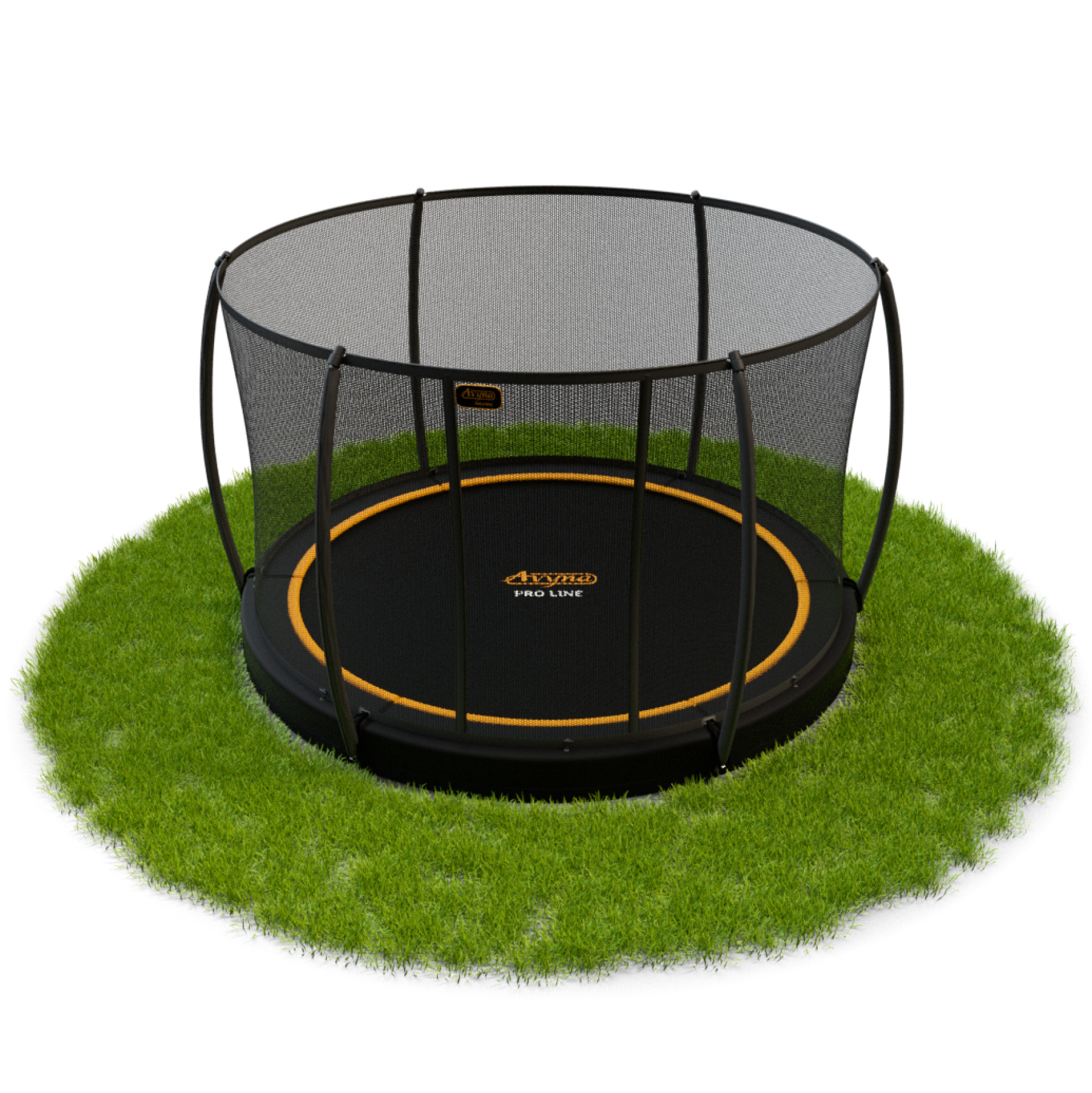 Avyna Pro-Line Inground Trampolin mit Sicherheitsnetz - ø 245 (8ft) - Schwarz