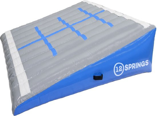 12SPRINGS Oblique Flat - L200 - B200 - H60 - Grau / Hellblau