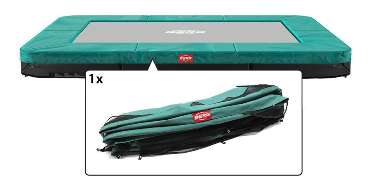 BERG Trampolin-Schutzrand Ultim Favorit - InGround - 280 cm x 190 cm - Grün