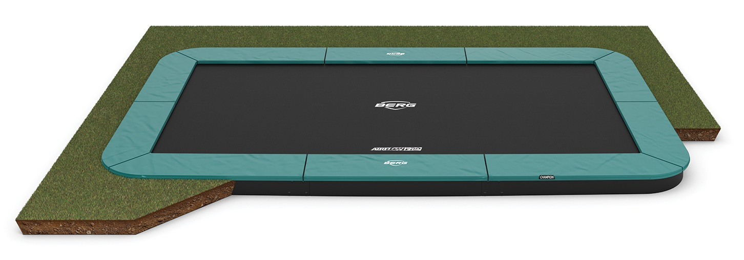 BERG Champion rechteckiges FlatGround Trampolin 330cm Grün
