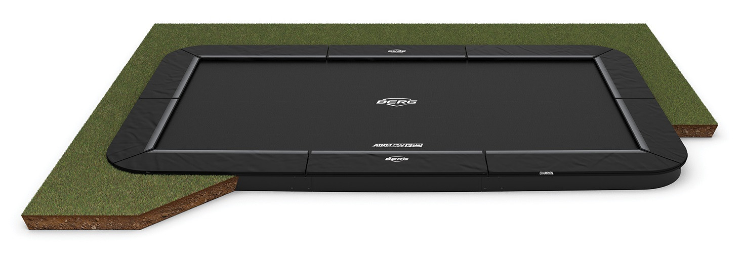 BERG Champion rechteckiges FlatGround Trampolin 500cm Schwarz