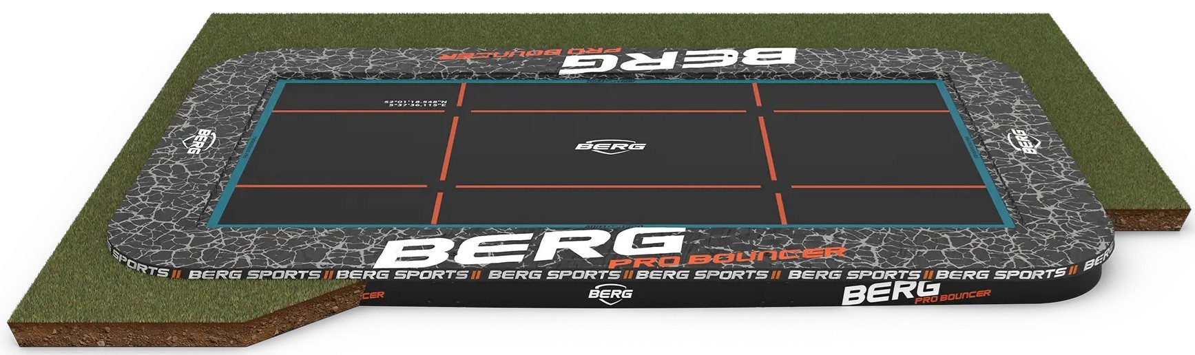 BERG SPORTS Pro Bouncer rechteckiges FlatGround Trampolin 500cm