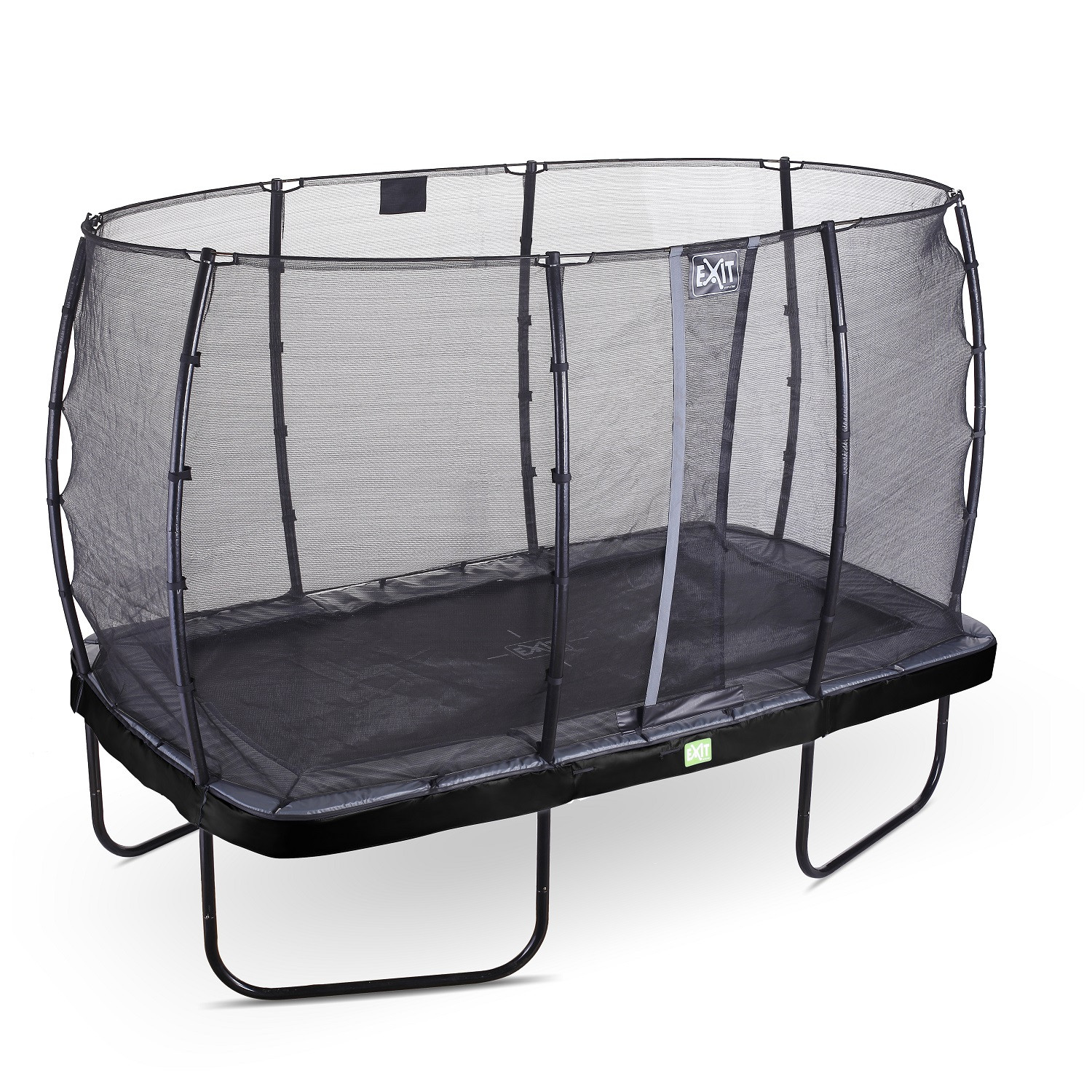EXIT Trampolin Elegant mit Sicherheitsnetz - Economy - 366 x 214 cm - Schwarz