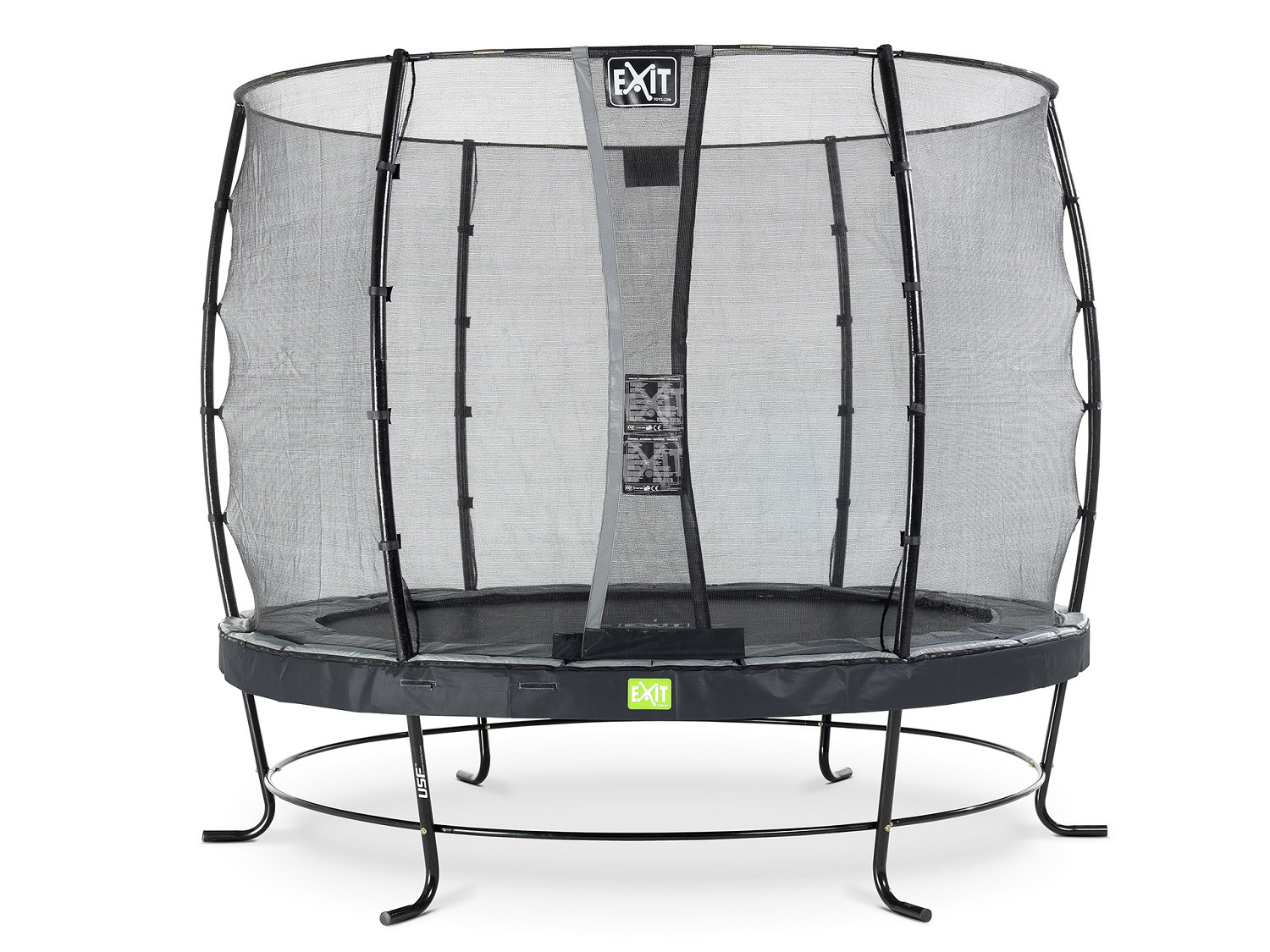 EXIT Trampolin Elegant mit Sicherheitsnetz - Economy - 305 cm - Schwarz