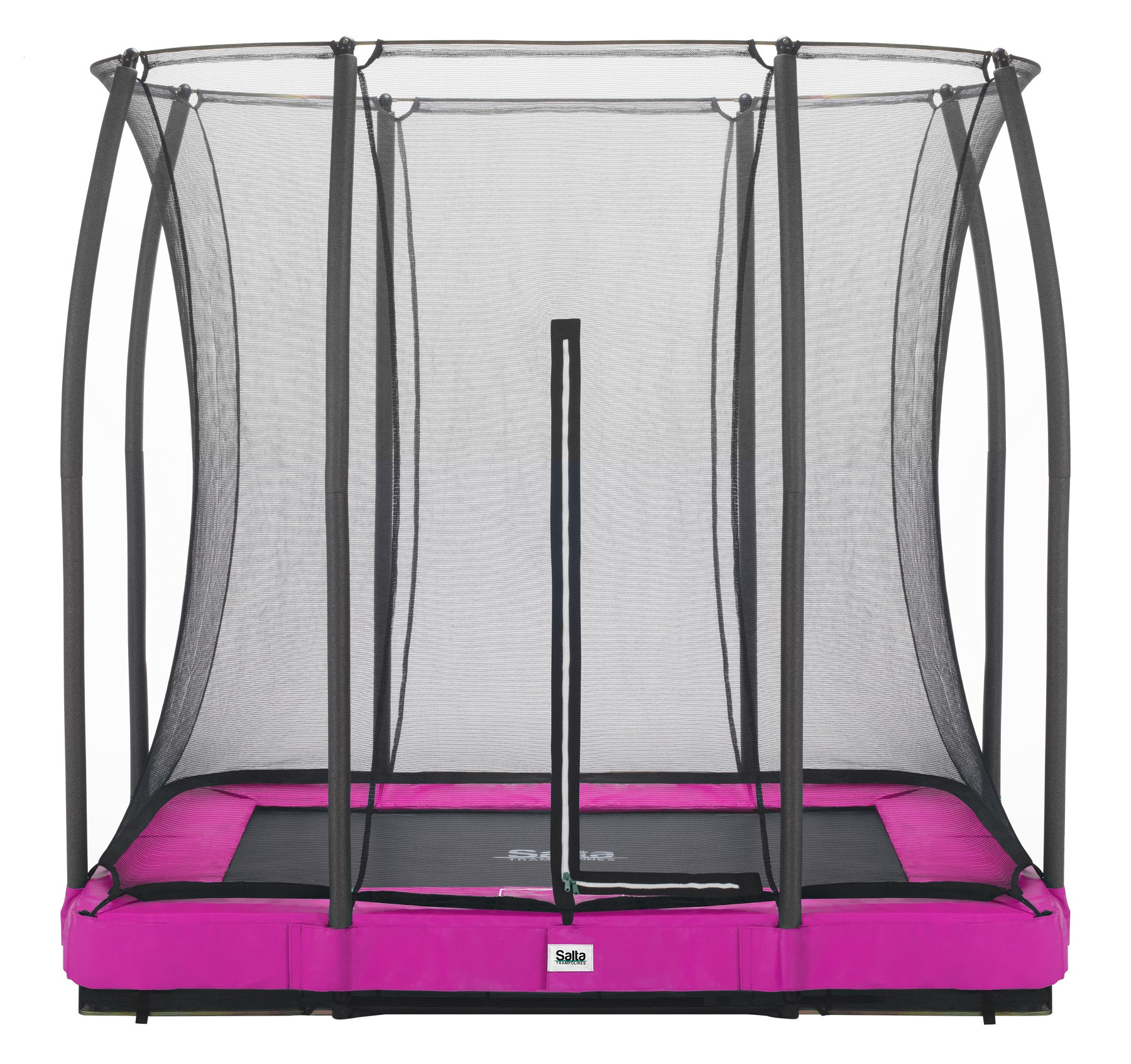 Salta Trampolin Comfort Edition Ground - 214x153cm - Rechteckig Pink