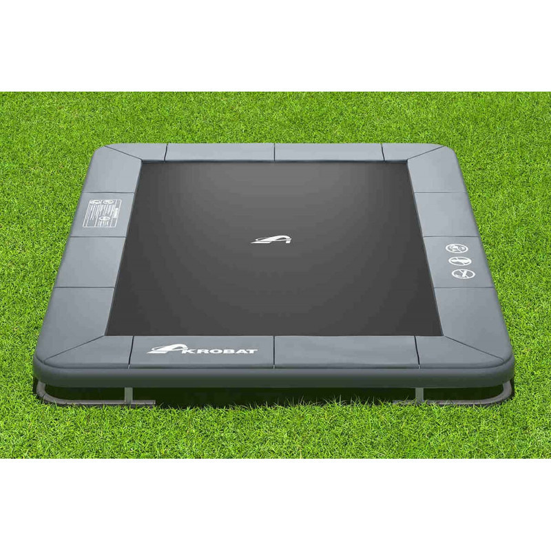 Akrobat Trampolin Orbit Inground 305 x 183 cm - Rechteck - Anthrazit